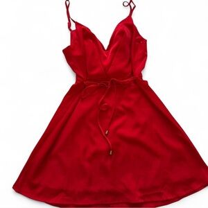 Fashion Nova Vibrant Red Mini Dress